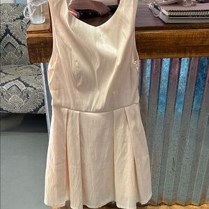 Sleeveless Light Peach A-Line Dress - Women